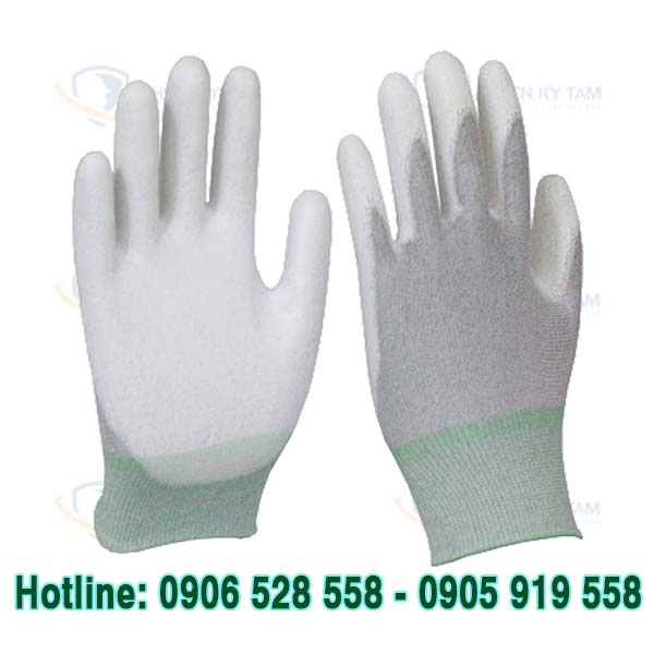 găng tay phủ PU/ Nitrile